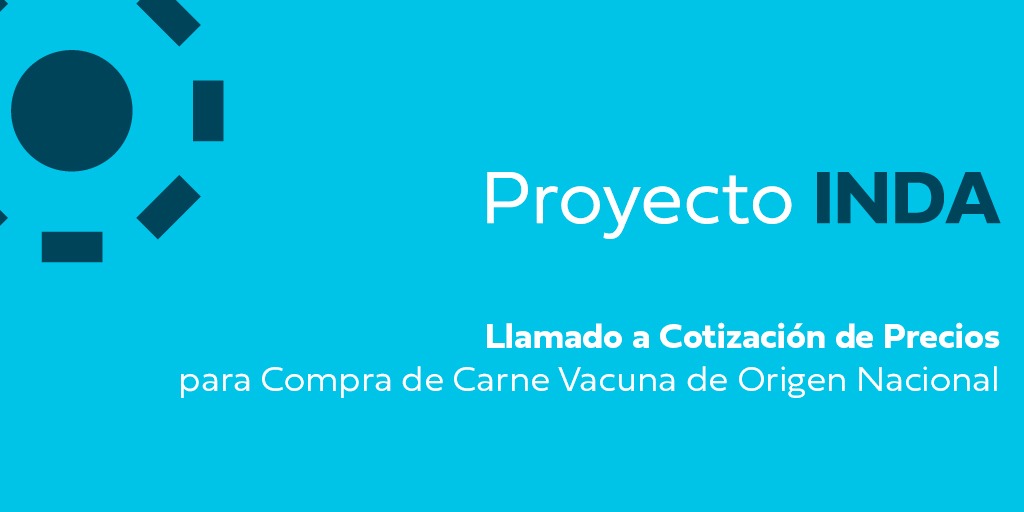 Llamado a cotización de precios para compra de carne vacuna de origen nacional. Proyecto INDA